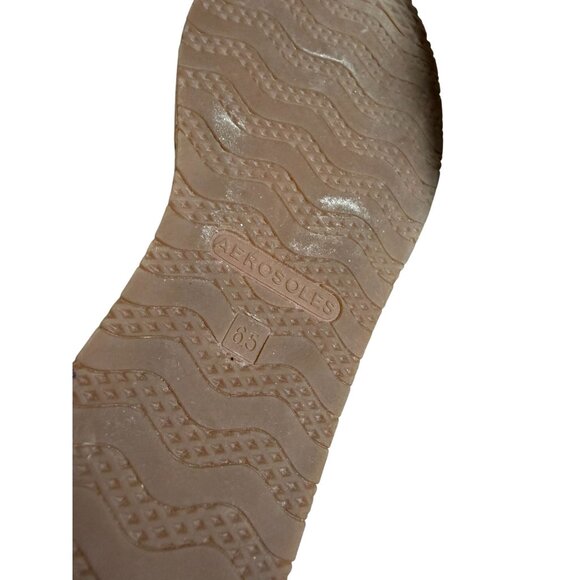 AEROSOLES Slate Blue Gray Leather Comfort Flats Size 6.5 - Picture 5 of 8